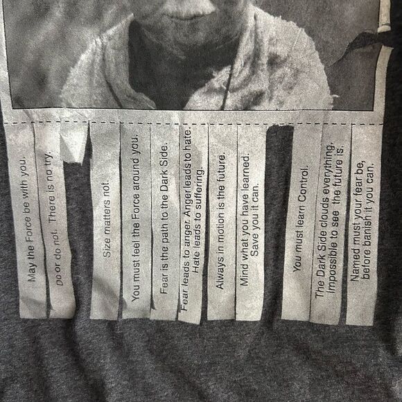 Star Wars Gray Yoda Wisdom Tee XL - Picture 5 of 15